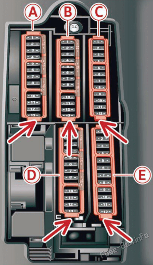 Fuse Box Diagram Audi A4 / S4 (B9/8W; 20202022)