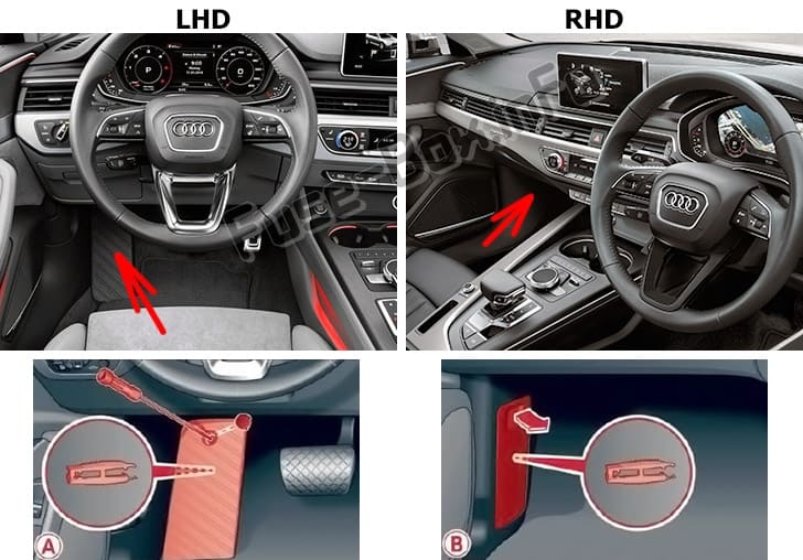 Fuse Box Diagram Audi A4 S4 B98w 2020 2022 5936