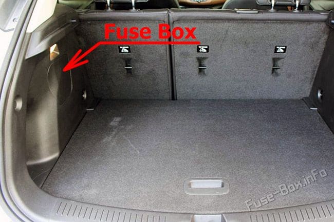 The location of the fuses in the trunk: Buick Encore GX (2020, 2021, 2022)