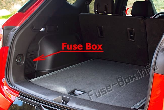 The location of the fuses in the trunk: Chevrolet Blazer (2019-..)