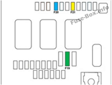 Under-hood fuse box diagram: Citroen C4 Picasso II (2013, 2014, 2015)