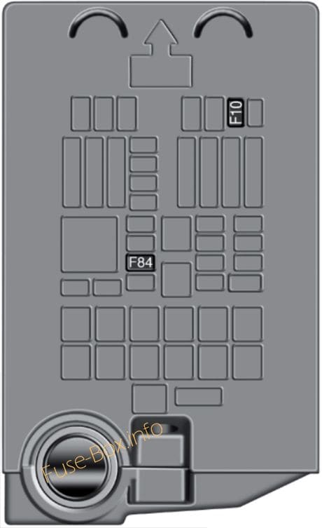 Under-hood fuse box diagram: Fiat 500X (2015)