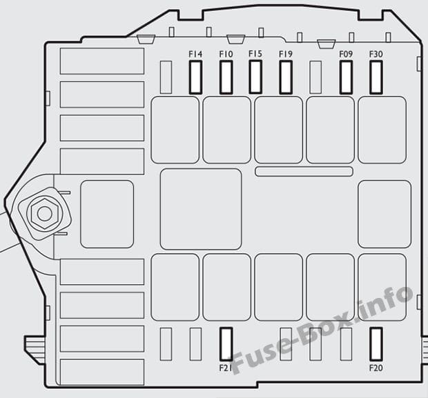 Under-hood fuse box diagram (ver.2): Fiat Bravo (2013)