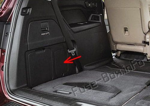 The location of the fuses in the trunk: Honda Odyssey (2018, 2019-...)
