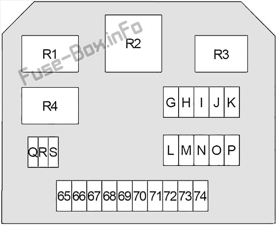 Under-hood fuse box #2 diagram: Infiniti Q50 (2013, 2014, 2015)