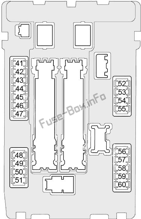 Under-hood fuse box #1 diagram: Infiniti QX50 (2013, 2014, 2015, 2016, 2017)