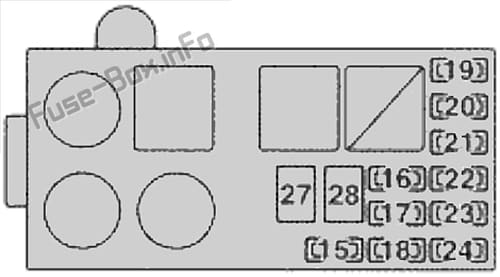 Under-hood fuse box diagram: Lexus LX450 (1996, 1997)