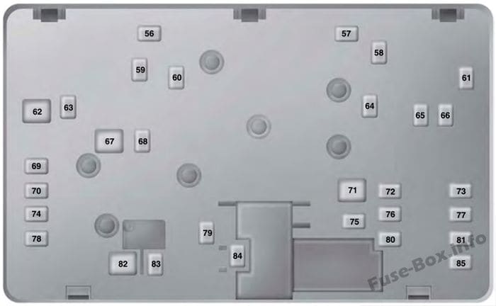 Under-hood fuse box diagram (bottom): Lincoln MKZ (2015)