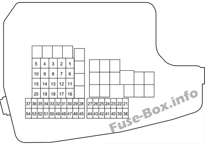 Under-hood fuse box diagram: Mazda 6 (2016)