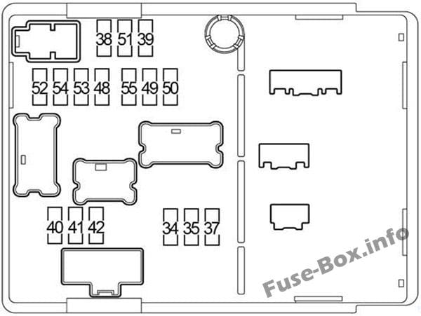 Under-hood fuse box diagram: Nissan Versa Note / Note (2013-2018)