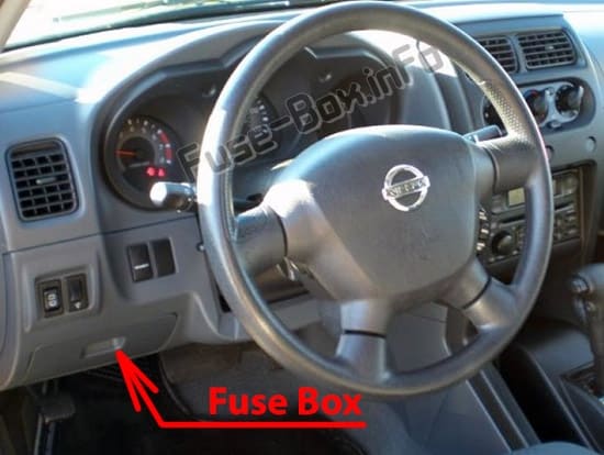 The location of the fuses in the passenger compartment: Nissan Xterra (1999-2004)