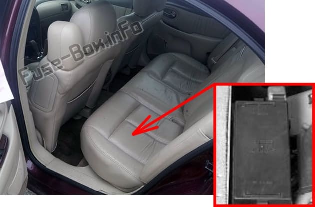 The location of the fuses in the passenger compartment: Oldsmobile Aurora (2001, 2002, 2003)
