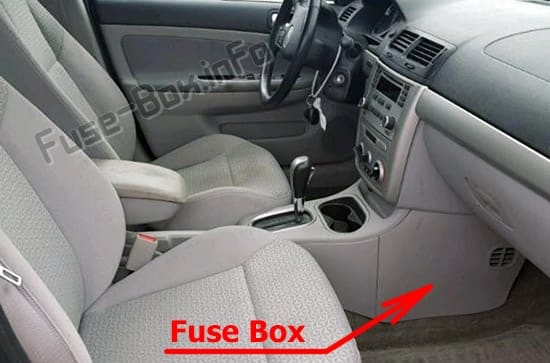 The location of the fuses in the passenger compartment: Pontiac Pursuit (2005-2006)