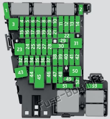 Instrument panel fuse box diagram: Seat Tarraco (2019)