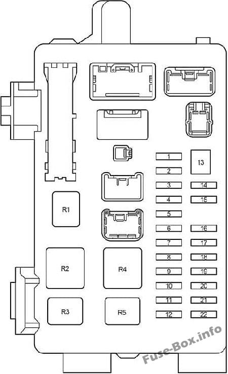 Instrument panel fuse box diagram: Toyota Avensis Verso / Ipsum / Picnic (2001-2009)