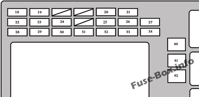 Instrument panel fuse box diagram: Toyota Matrix (2003, 2004, 2005, 2006, 2007, 2008)