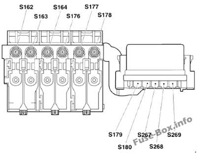 Under-hood fuse box diagram: Volkswagen Fox (2004, 2005, 2006, 2007, 2008, 2009)